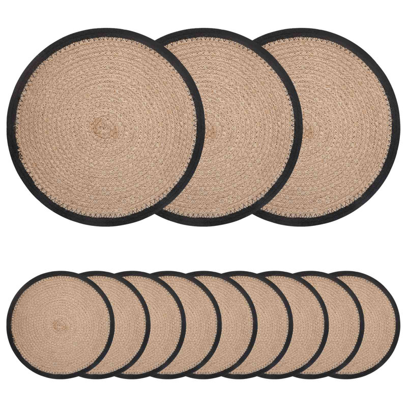  Jute Placemets 100% Tossa Jute Seagrass Decor Dining Table Setting