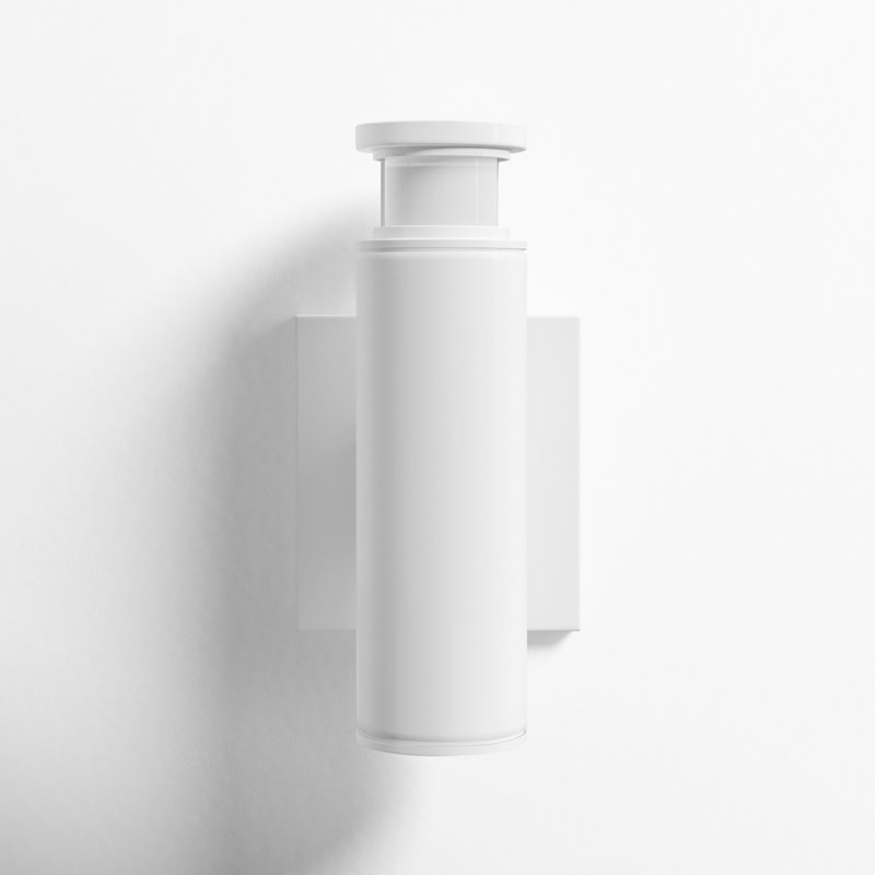 Saion 1 - Bulb Integrated LED Outdoor Armed Sconce with Dusk to Dawn, White