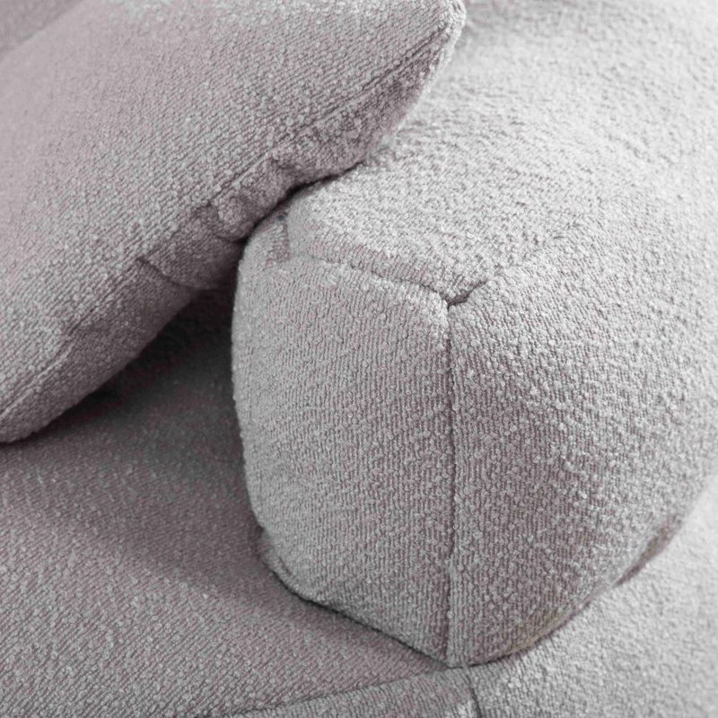 Fauteuil à billes moderne avec accoudoirs et coussins Modern, Boucle gris