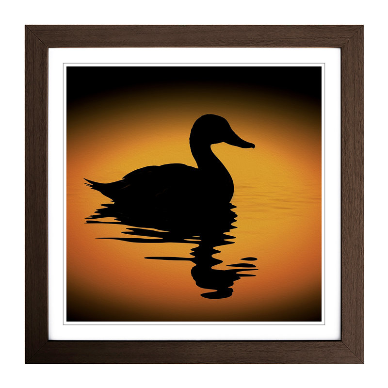 Single Picture Frame Print on Wood, Walnut