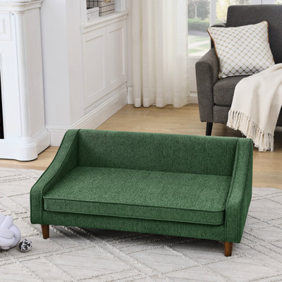 Canapé-lit surélevé durable et confortable avec accoudoirs irréguliers modernes, idéal pour la détente des chiens de taille moyenne et grande