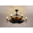 39.5" Farmhouse Caged Industrial Retro Industrial Chandelier Ceiling Fans With Lights And Remote