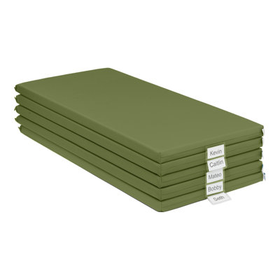 ECR4Kids SoftZone Rainbow Rest Mat, 2in, Sleeping Pad, 5-Piece