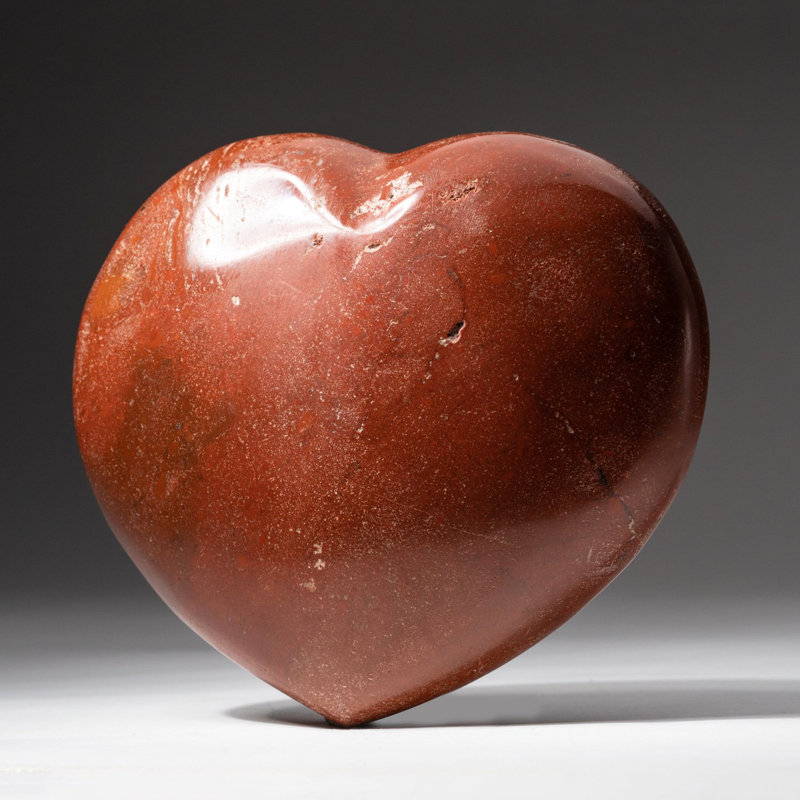 Polished Red Ocean Jasper Heart from Madagascar
