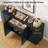 63" Large Curved Storage Sideboard Buffet, 4-Door Cabinet With Adjustable Shelves For Dining Room, Living Room, Entryway