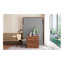 Lit escamotable double avec bureau pliable - Lit escamotable mural - Noyer et gris-1006510154