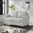 56.5'' Linen Loveseat Sofa with Storage Space Square  Arm-1464188463