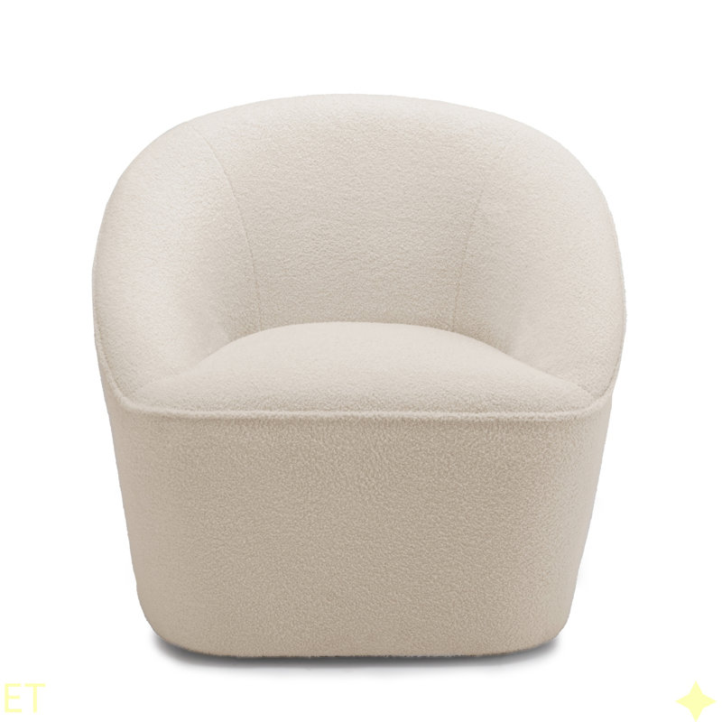 Fauteuil pivotant Anson Boucle