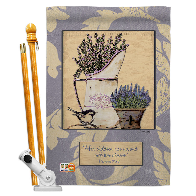 Proverbes 31:2-face en polyester 40 x 28 po ensemble de drapeau