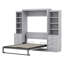 Lit escamotable avec tablettes de rangement et tiroirs Khallid-1612989480