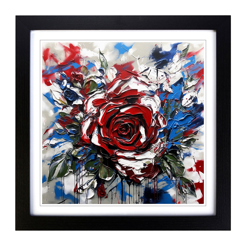 Single Picture Frame Print on Wood, Black