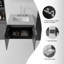 Meuble-lavabo flottant 24 po avec lavabo, porte à fermeture douce, comptoir et dosseret en granite blanc de 2 po