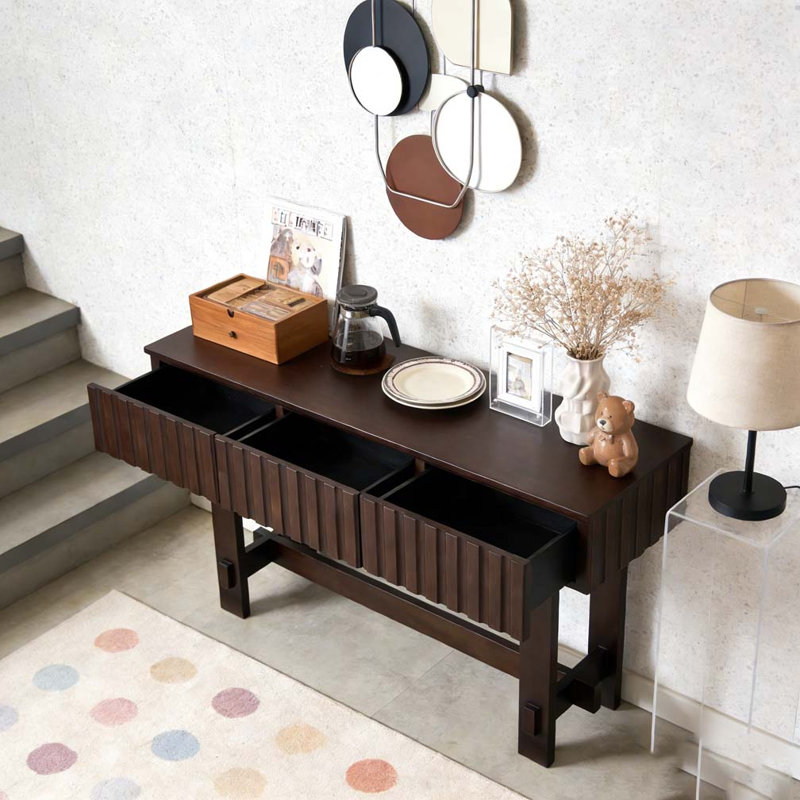 52 inch Sofa Table with Storage Drawers, Espresso