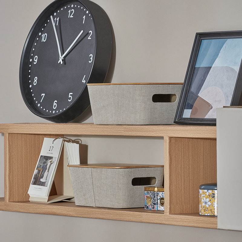 Ensemble de panier de rangement en tissu Urban Tweed, Beige