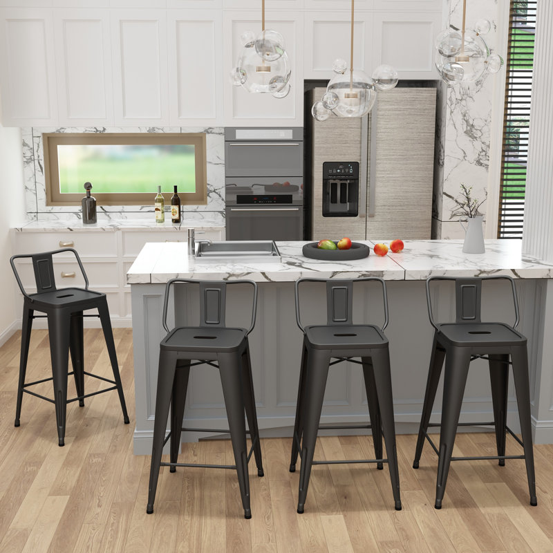 Devan Counter & Bar Stool, Black, Counter Stool (26" Seat Height)