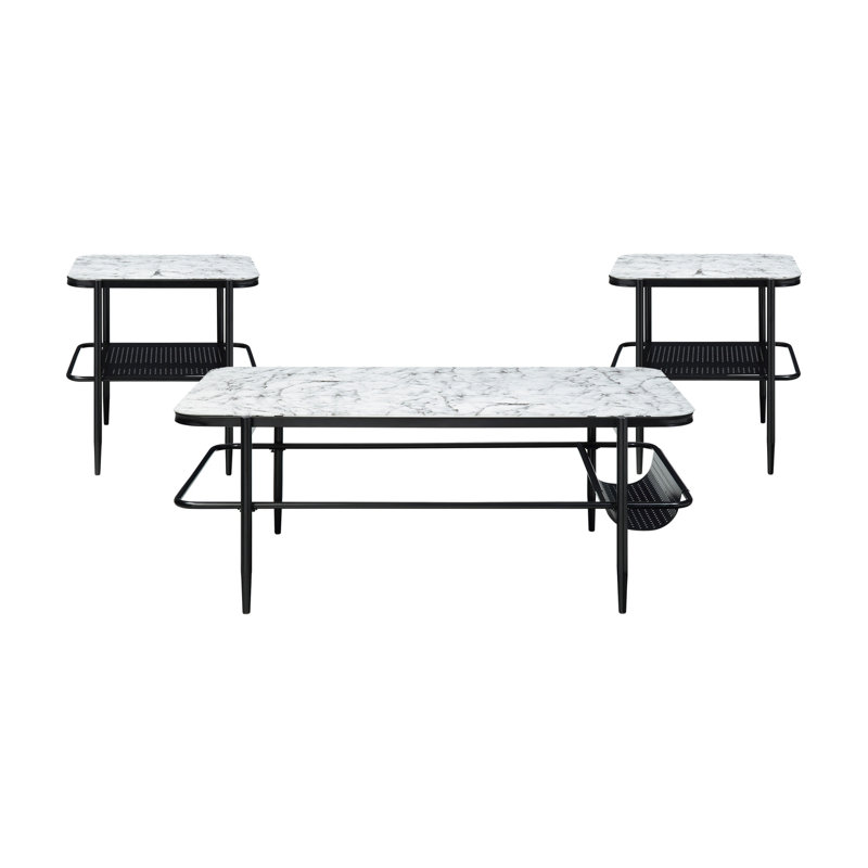 Ensemble de 3 tables d'appoint 3 pièces