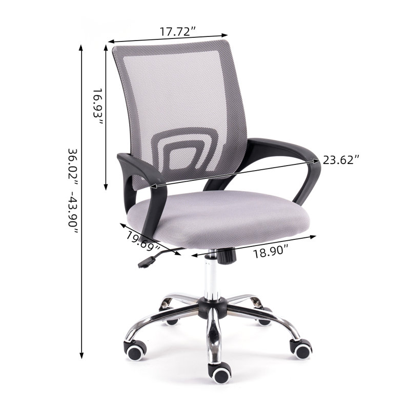 Chaise de bureau Cotner, Blanc