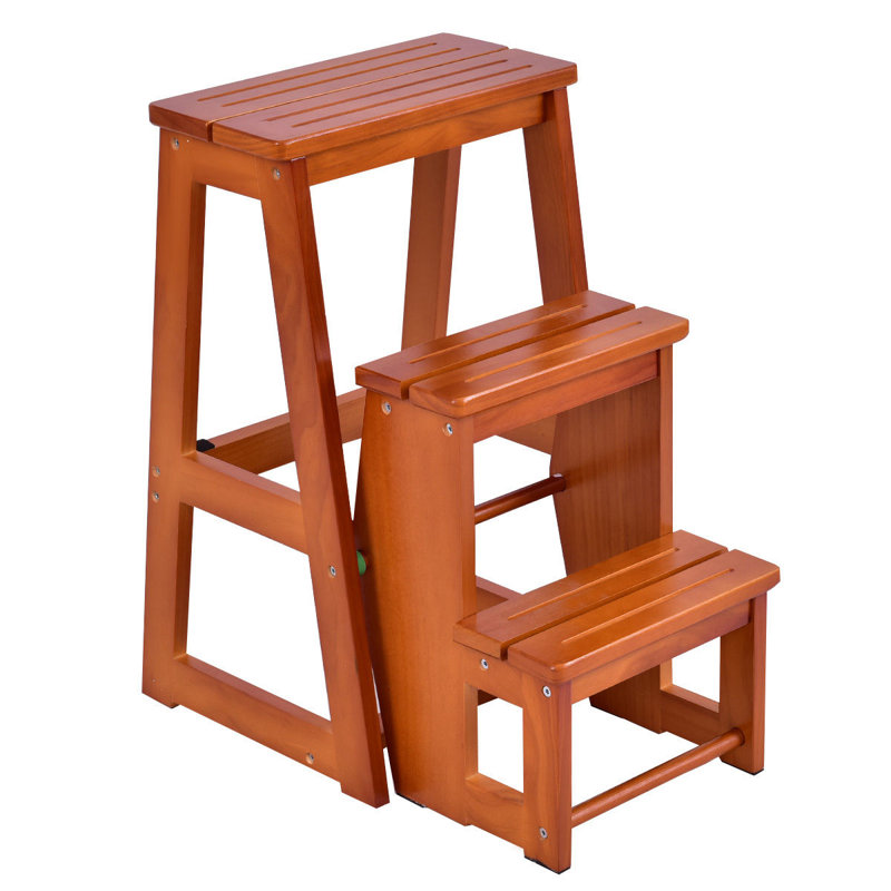 Wood Folding Step Stool