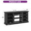 Meuble télé 70 po pour téléviseur 70/75/80, grand centre de divertissement de ferme | Tablette réglable | Rangement ouvert-130841466
