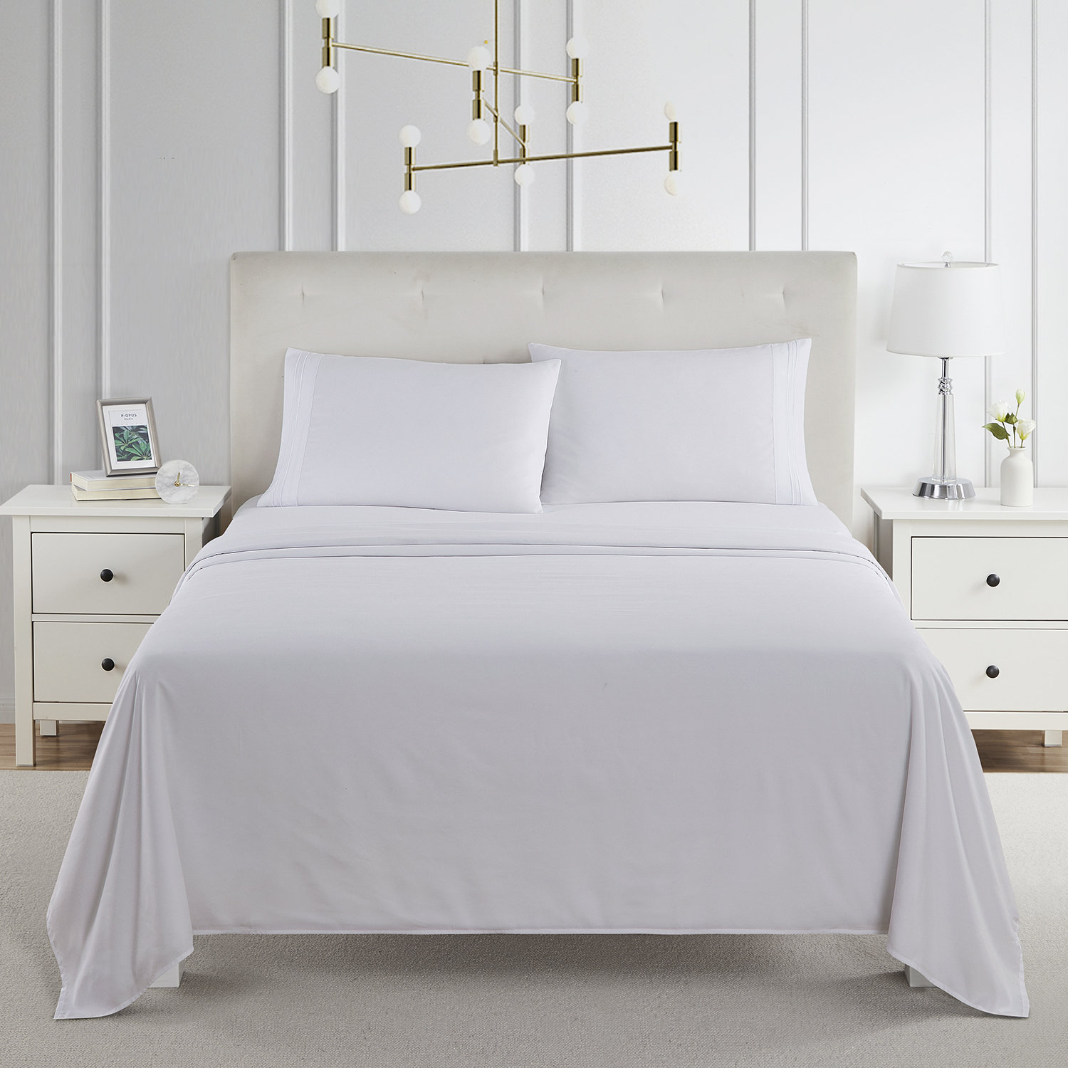 Nestl Double Brushed Hotel Luxury Sheet Set with Extra Soft Sheets