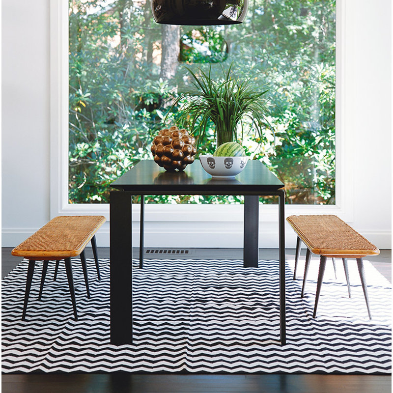 Four Dining Table, Black, 28" H x 75" W x 35" D