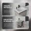 Meuble-lavabo suspendu de 50 cm avec lavabo encastré en céramique, meuble en contreplaqué, porte à fermeture amortie, chêne gris-66355845