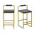 Set Of 2 Water Hyacinth Woven Bar Stools With Back Support For Comfortable And Stylish Counter Height Seating In Kitchen, Home, Or Office-1400888213