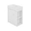 Meuble-lavabo mural 21,6 po avec lavabo en céramique, meuble de rangement flottant en bois avec supports à 2 couches, rangement à droite