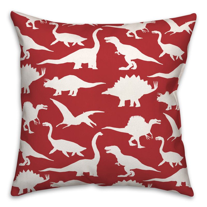 Housse de coussin carrée/insert, Rouge / Blanc