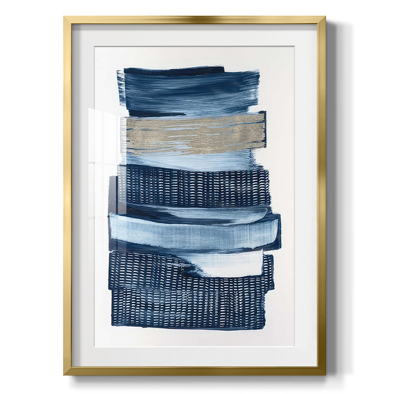 Lineups II, reproduction encadrée, Blanc, Papier avec cadre doré