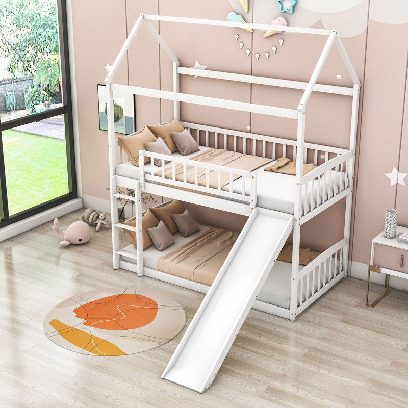 Kimballton Kids Twin Over Twin Bunk Bed, White