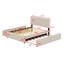 Lit plateforme tapissier avec 2 tiroirs et lit gigogne-2089332635