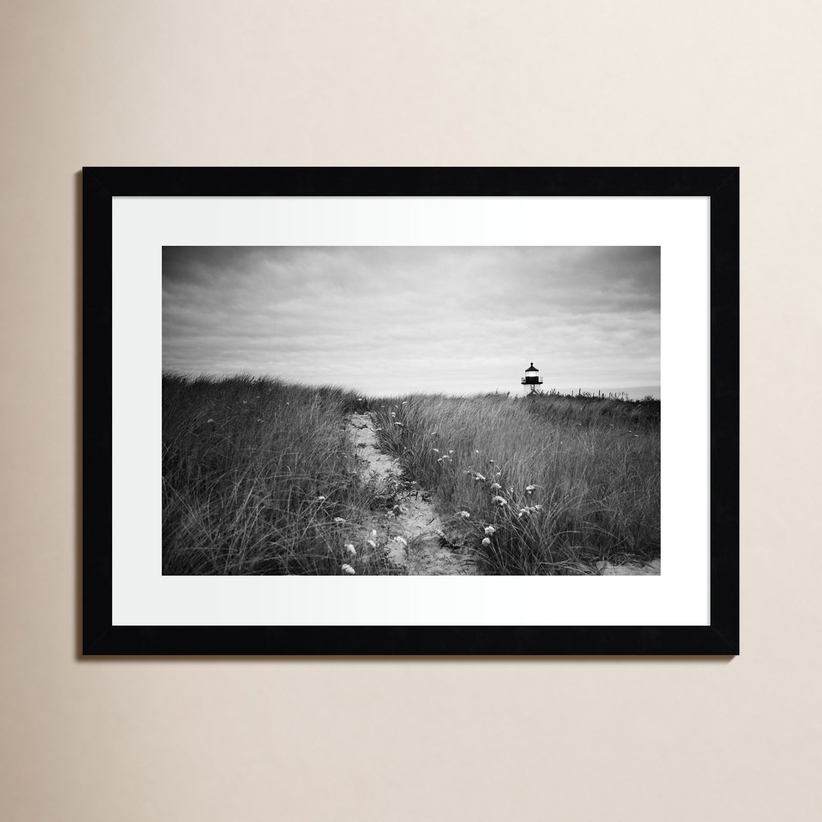 Nantucket Lighthouse Photo Print, Black, 14" H x 18" W