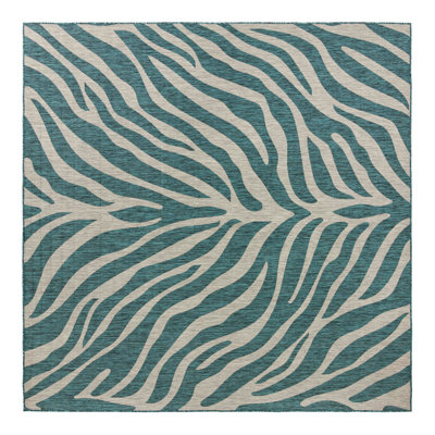 Teal Tsavo Indoor/Outdoor Safari Rug