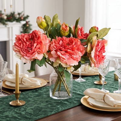 3 ensembles de fleurs de camélia artificielles, 3 petits bouquets de faux camélias réalistes pour décor de vase, centre de table de mariage, table de maison et arrangement floral de ferme