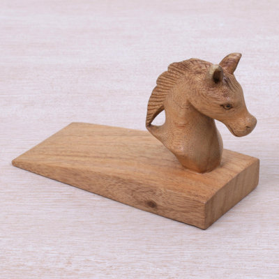 Butée de plancher de coin en bois de cheval pratique Dugg