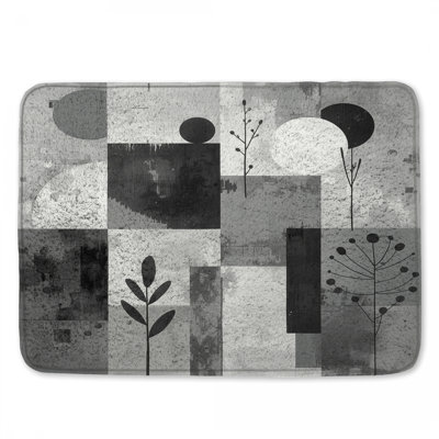 Geometric Botanical Abstract Bath Mat
