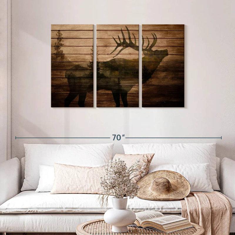 Brampt Elk Woods I, 28" H x 45" W