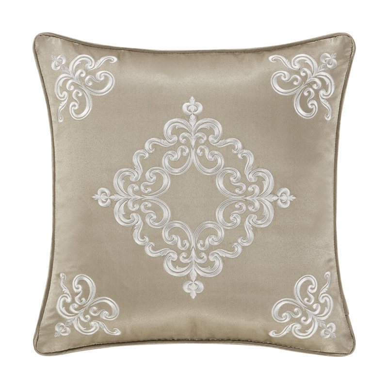 Coussin décoratif carré Potenza, H 20 po x l 20 po, Sand