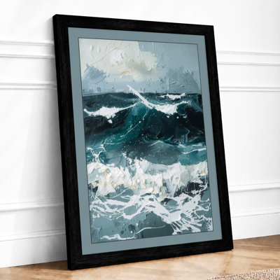 Tempestuous Seas Coastal - Framed Print