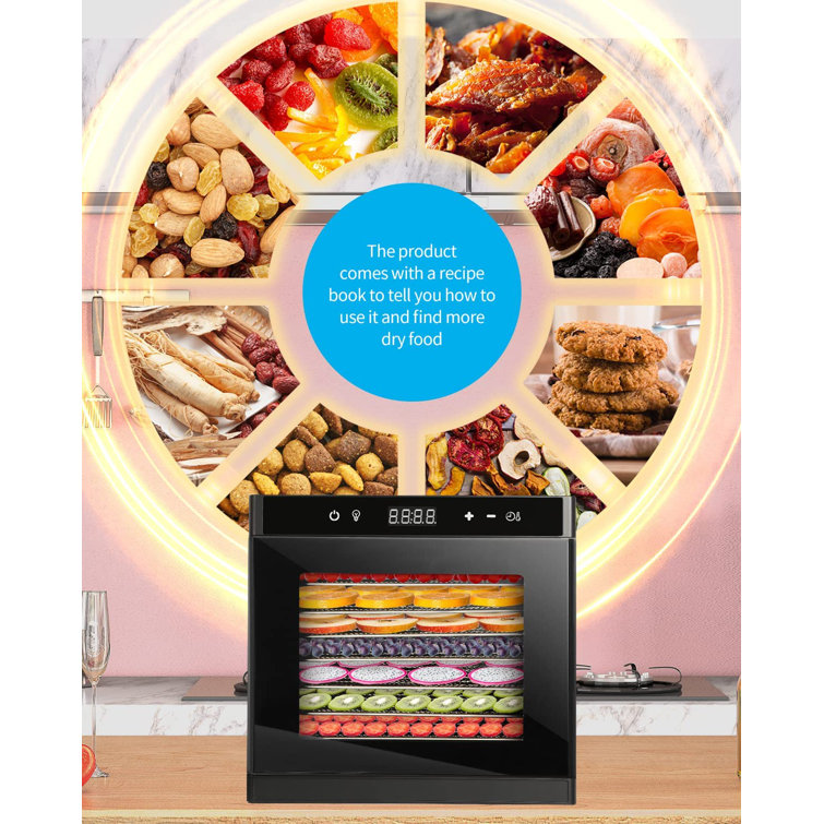 8-Tray Food Dehydrator Machine, Dehydrators for Food and Jerky with  Temperature Control(95ºF-158ºF) Digital Timer and Temperature Control for