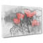 Red Poppy Field - Wrapped Canvas Painting-56644863
