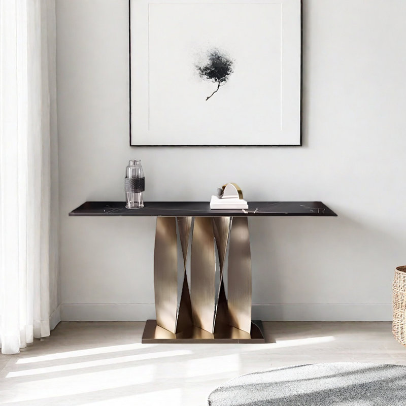 Console Modern Minimalist Luxury, Noir, H 33,46 po x l 62,99 po x P 15,75 po