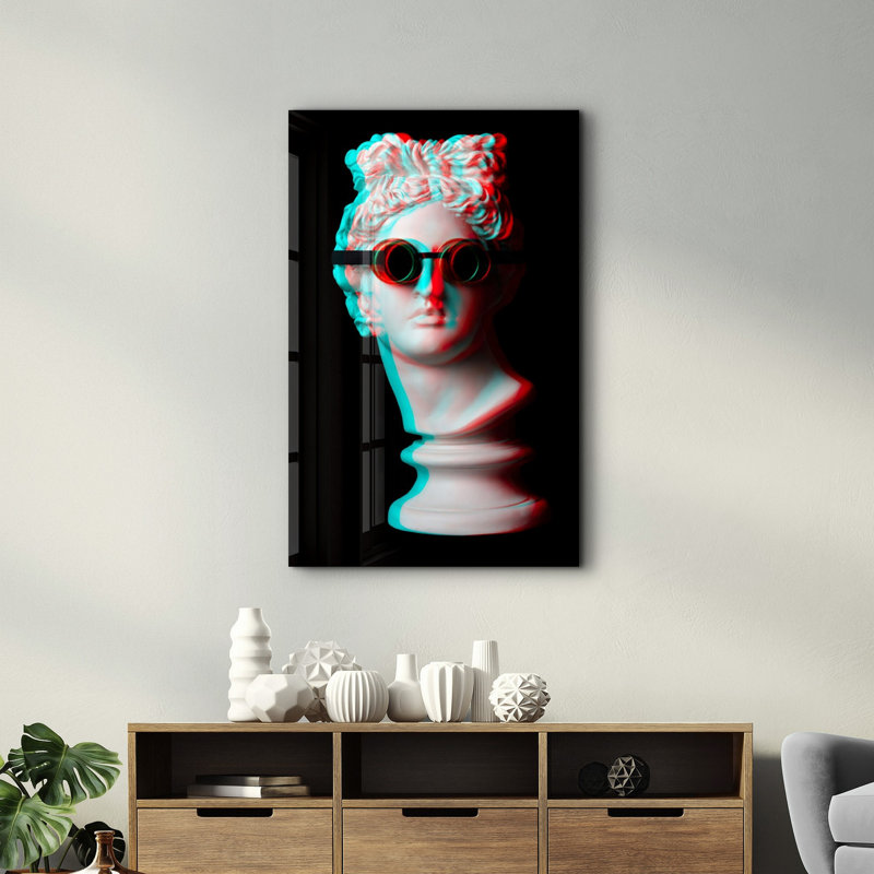 Élégante peinture murale en verre trempé de 13,8 po x 21,7 po | 100% verre trempé, épaisseur: 0,16 pouce | Imprimé UV pour des couleurs éclatantes | Parfait pour la décoration intérieure, le salon et les espaces de bureau