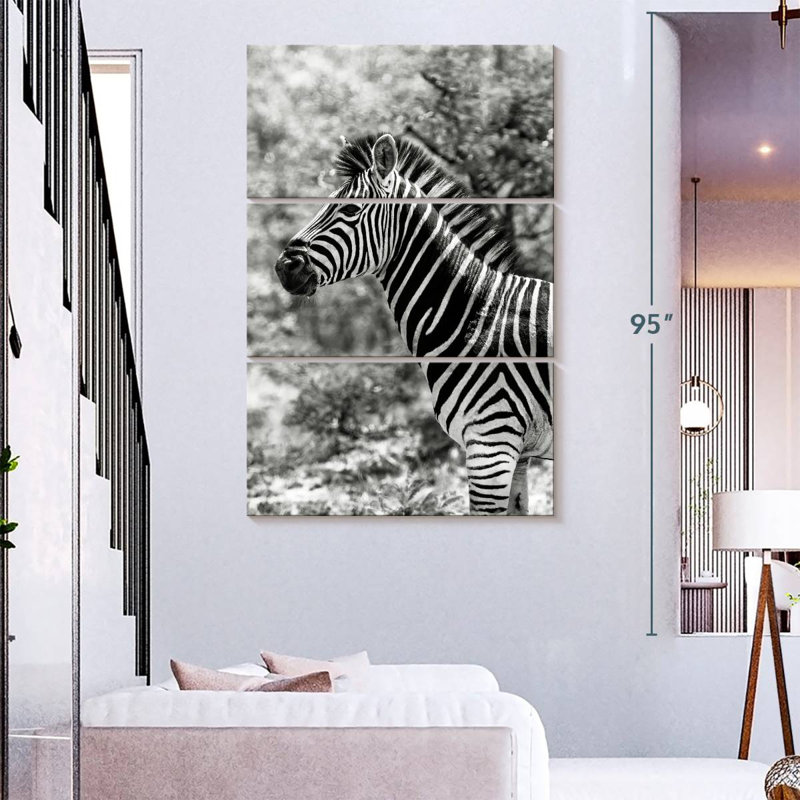 Brampt BW Portrait of Burchell's Zebra II, H 50 po x l 32 po