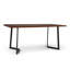 Malden / Watkins 7-Piece Modern Industrial Dining Set with Solid Mango Wood Table and 6 Upholstered Chairs-740285837