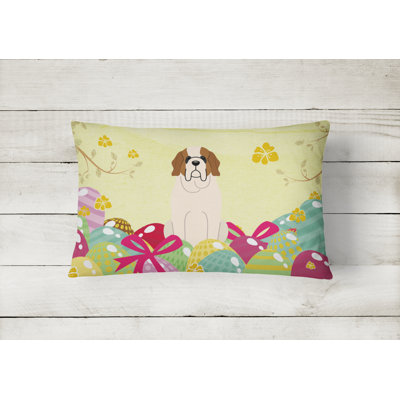 Easter Eggs Outdoor Throw Pillow