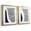 Black & White Abstract I " Abstract I " 2 - Pieces Painting Print