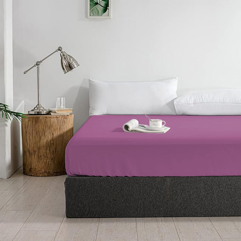 Merituuli 200 TC Microfiber 25cm Deep Fitted Sheets, Kingsize (5'), Purple
