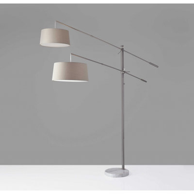 Calma 102'' Chrome/White Novelty Floor Lamp